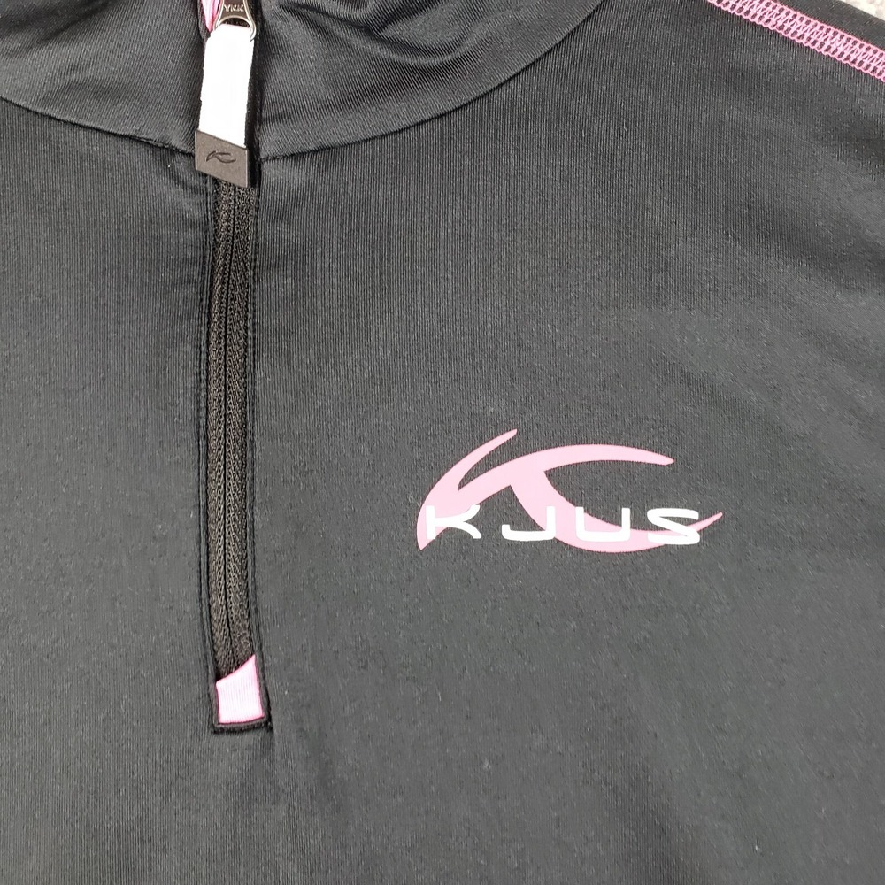 Kjus Shirt Youth Junior L (14/16) Black 1/4 Zip Athletic Long Sleeve Outdoor Ski - Picture 2 of 9